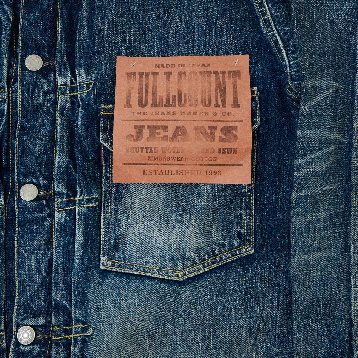 FULLCOUNT 2107 13.7oz Type I Denim Jacket - 'More Than Real' Wash