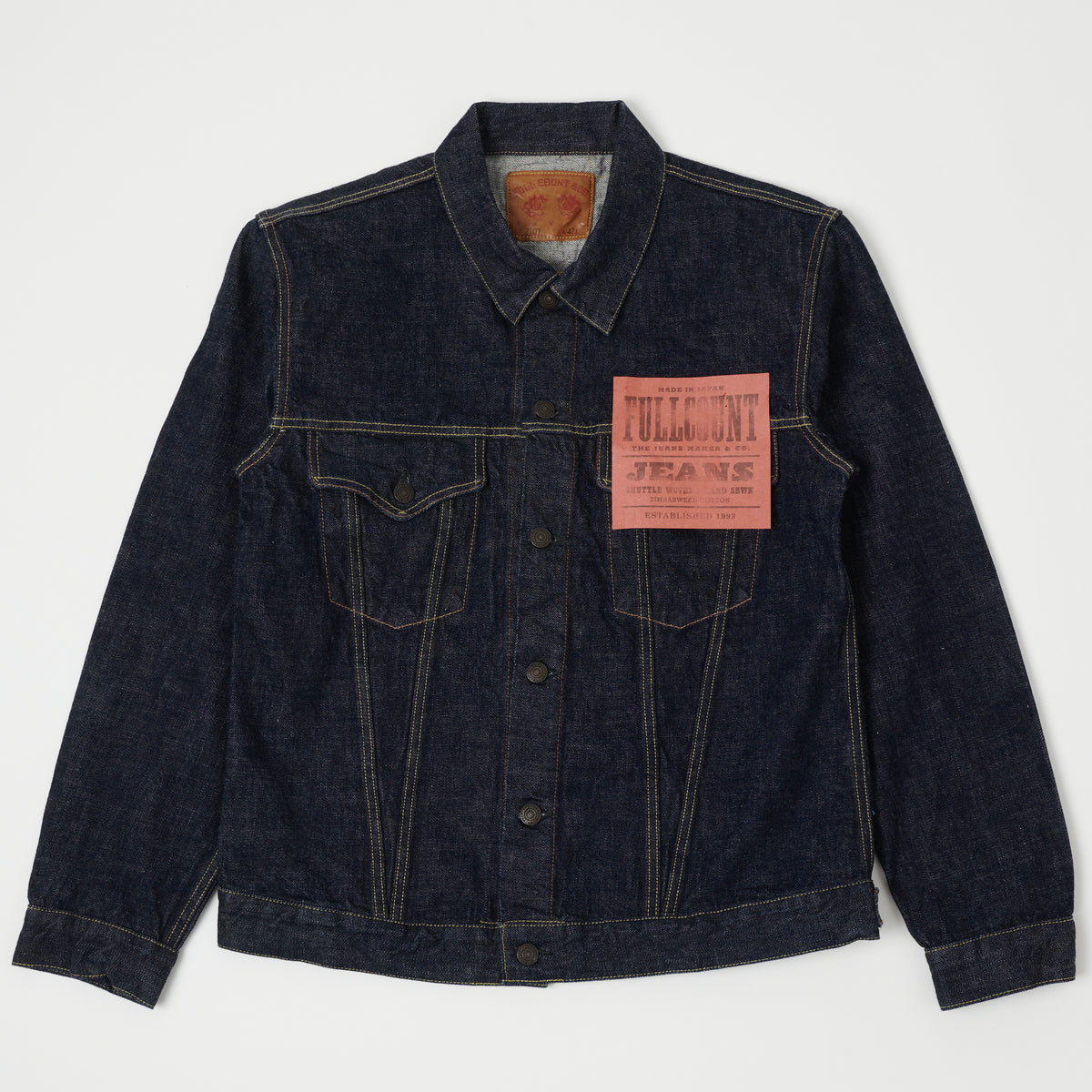 FULLCOUNT 2101 13.7oz Type III Denim Jacket - One Wash