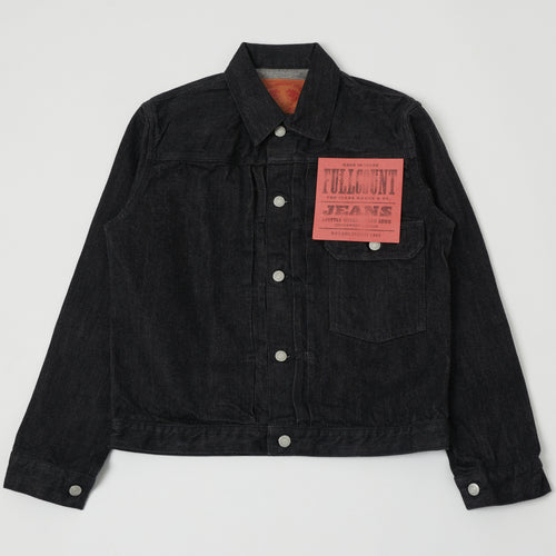 FULLCOUNT 2107 13.7oz Type I Denim Jacket - Black One Wash