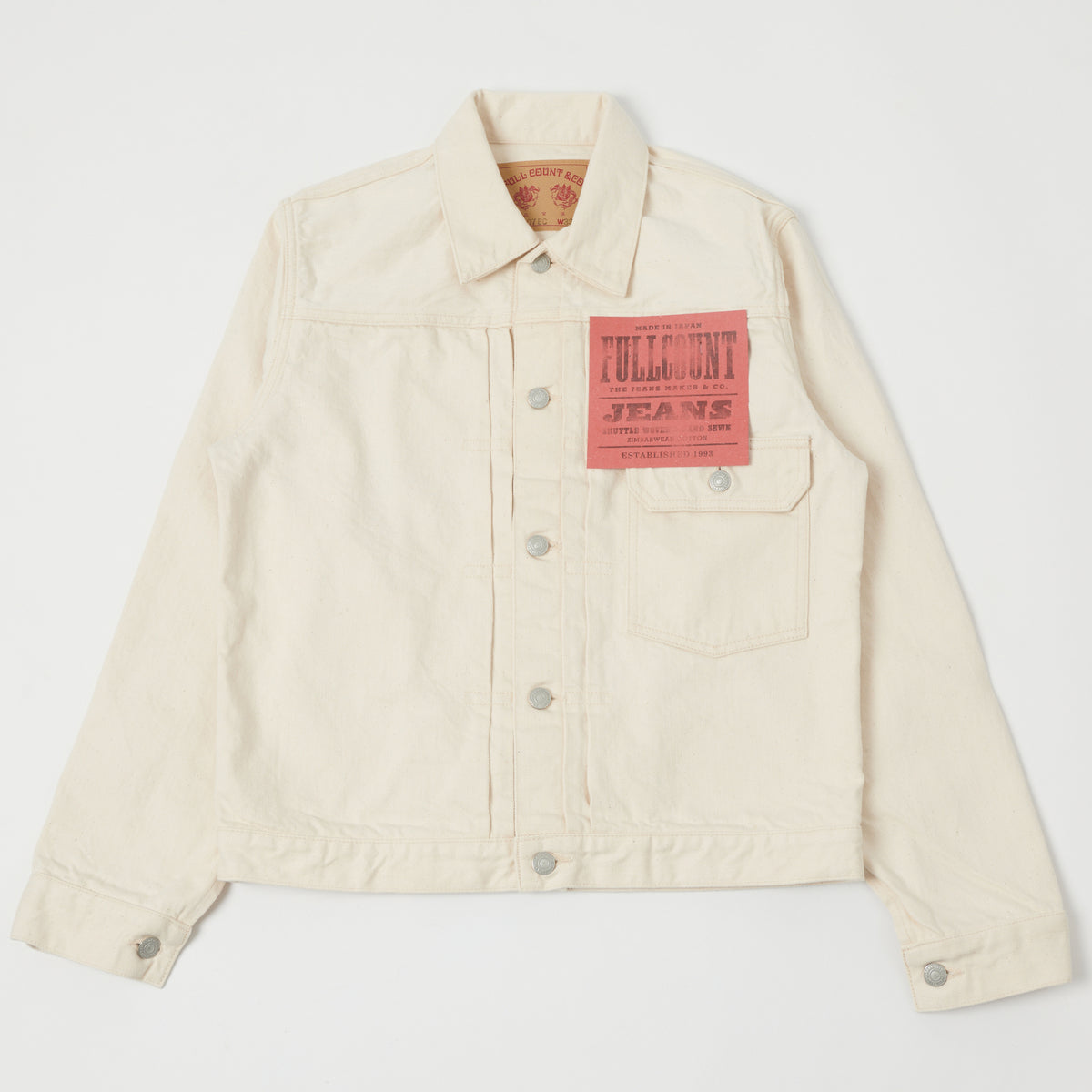 FULLCOUNT 2107 13.7oz Type I Denim Jacket - Ecru One Wash