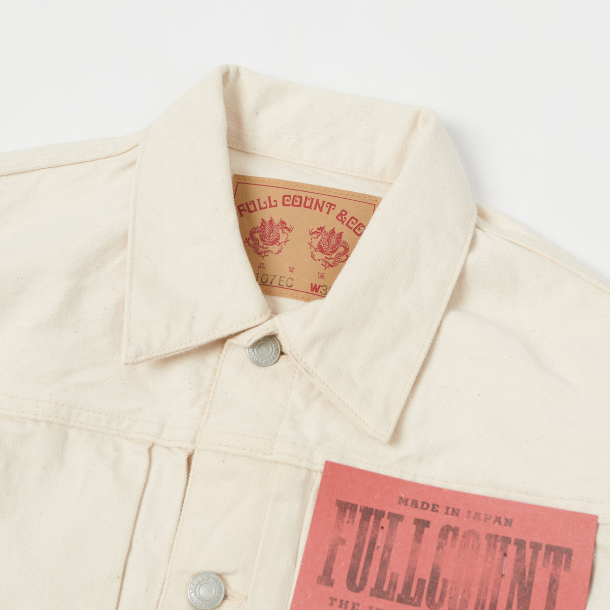 FULLCOUNT 2107 13.7oz Type I Denim Jacket - Ecru One Wash
