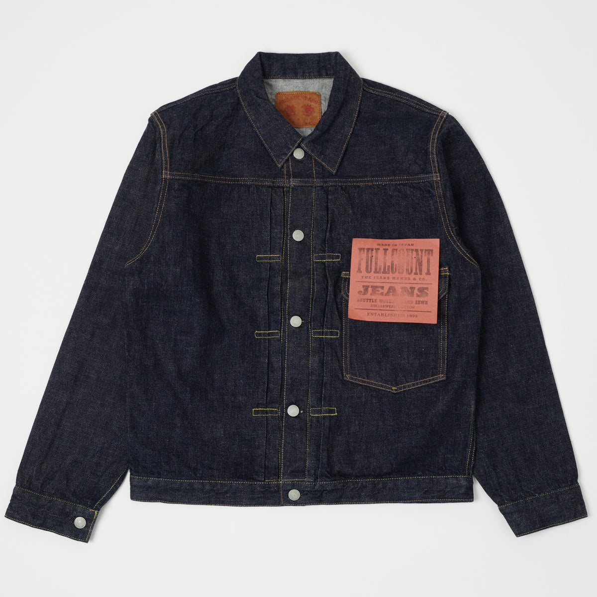 FULLCOUNT 2107 13.7oz Type I Denim Jacket - One Wash