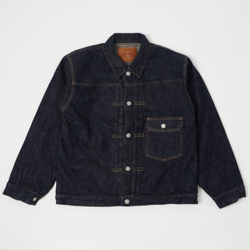 FULLCOUNT 2109 13.75oz Blanket Lined Type I Denim Jacket - One Wash