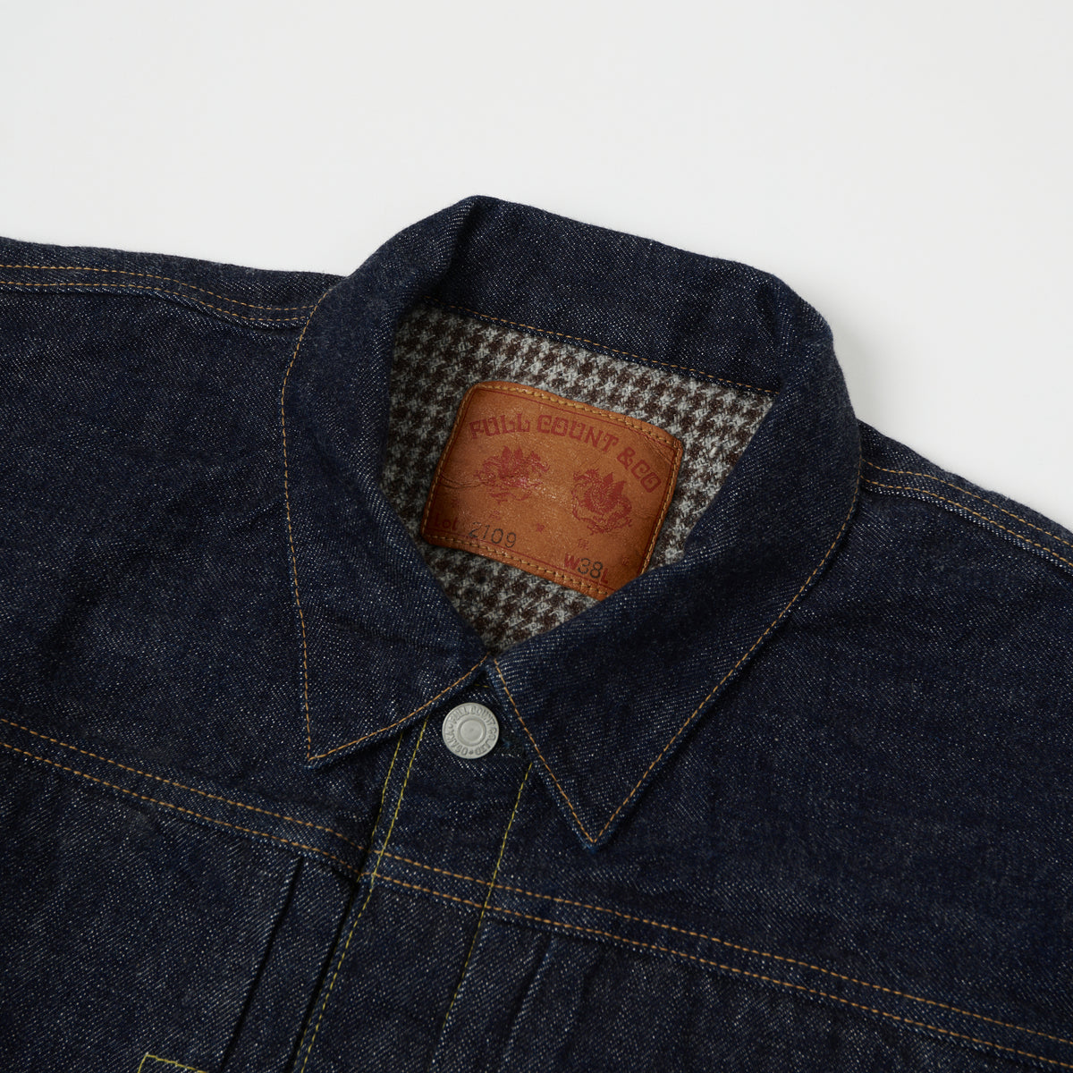 FULLCOUNT 2109 13.75oz Blanket Lined Type I Denim Jacket - One Wash