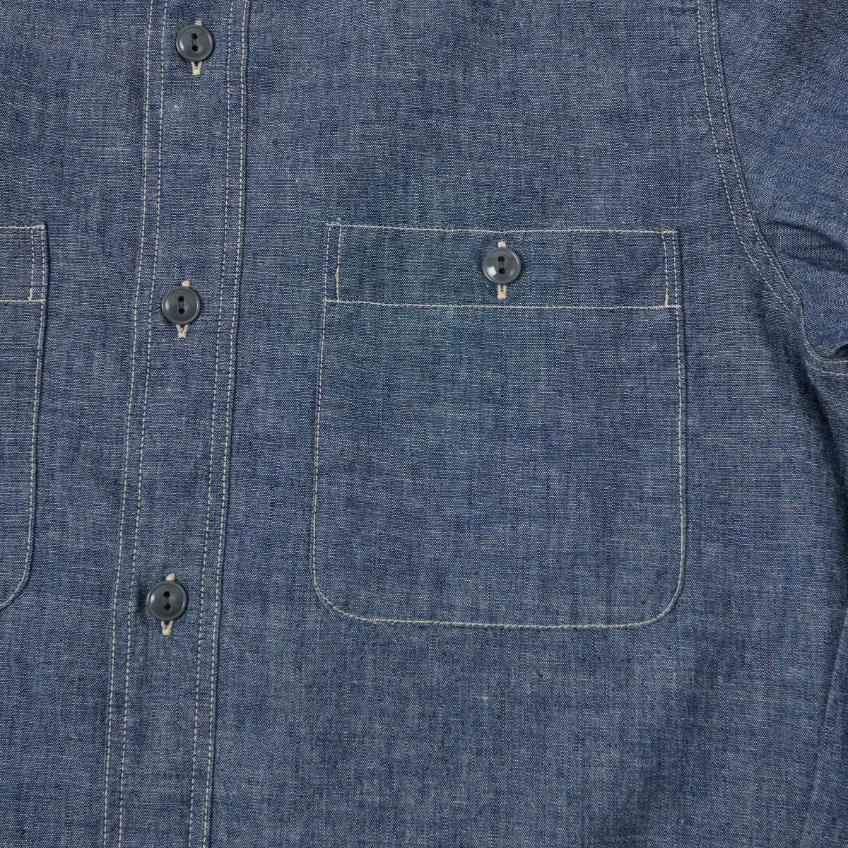 FULLCOUNT 4810 5oz Chambray Work Shirt - Indigo Blue