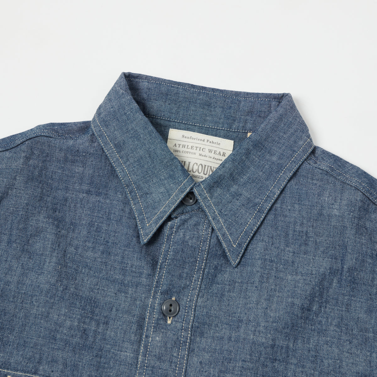 FULLCOUNT 4810 5oz Chambray Work Shirt - Indigo Blue