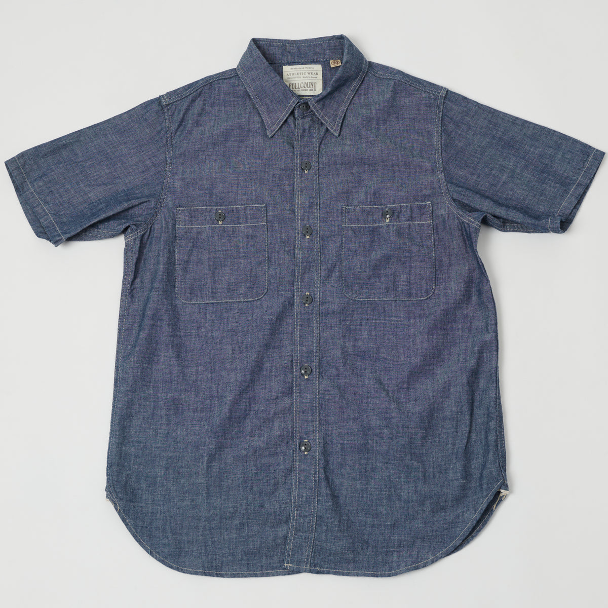 FULLCOUNT 4821 5oz Chambray Work Shirt - Indigo Blue