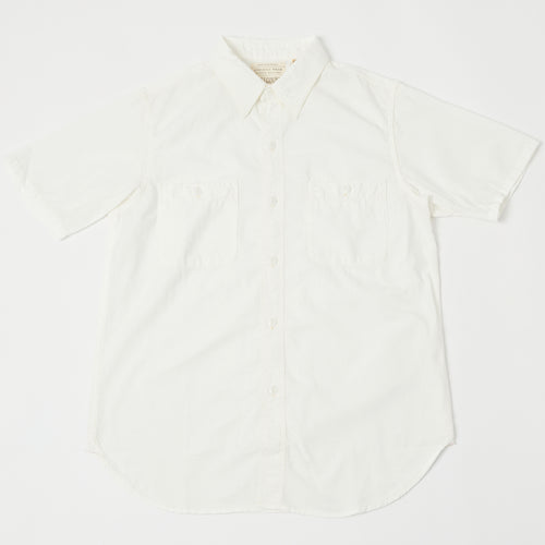 FULLCOUNT 4821 5oz Chambray Work Shirt - White