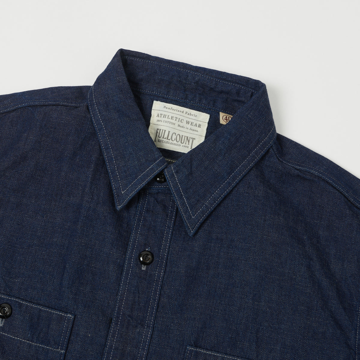 FULLCOUNT 4890 8oz Denim Work Shirt - One Wash