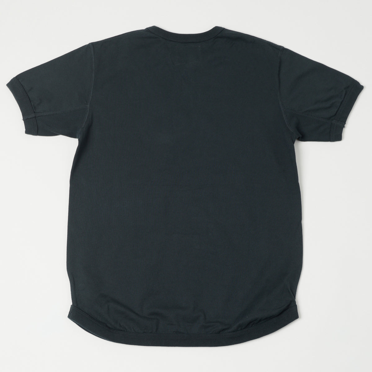 FULLCOUNT 5222H Flat Seam Heavyweight Henley - Ink Black