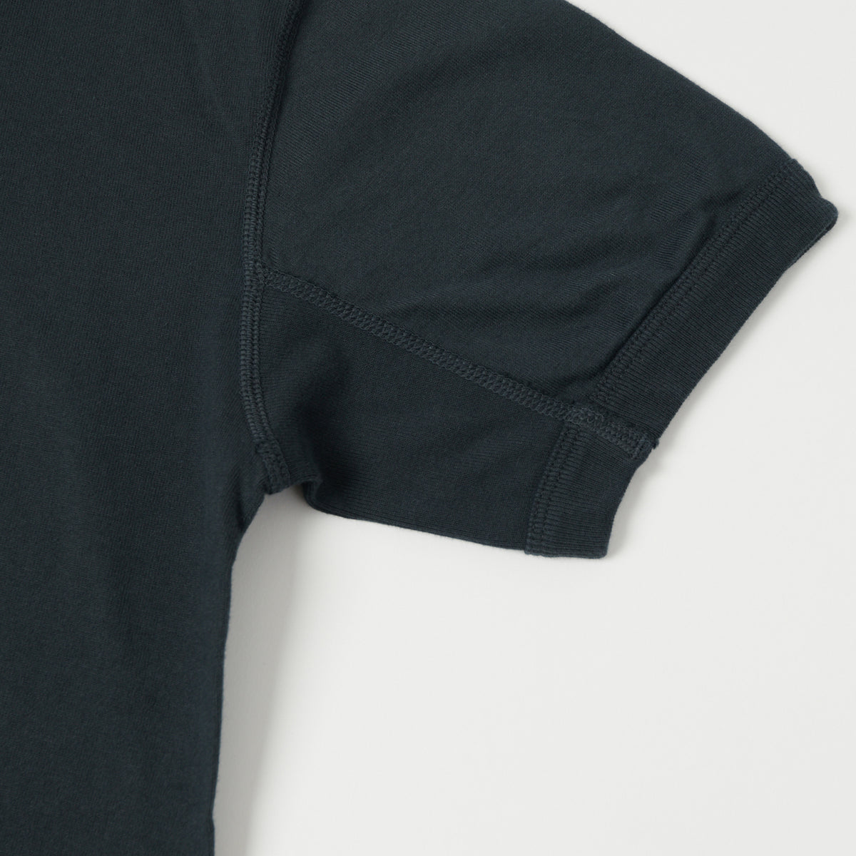 FULLCOUNT 5222H Flat Seam Heavyweight Henley - Ink Black