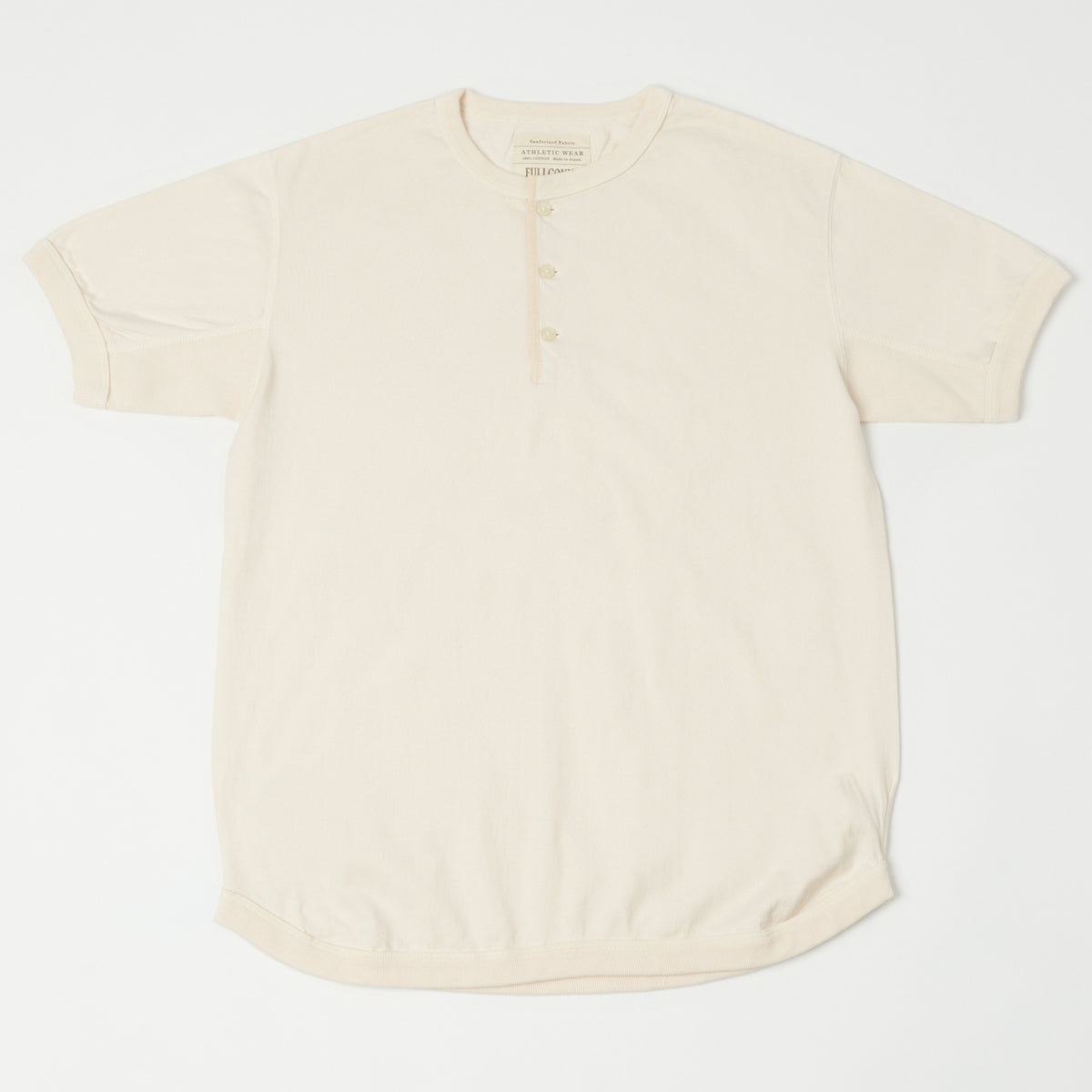 FULLCOUNT 5222H Flat Seam Heavyweight Henley - Ecru