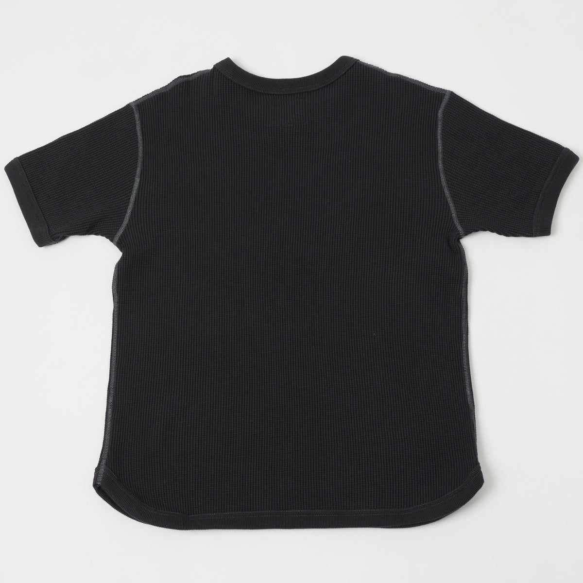 FULLCOUNT 5964S Heavyweight Waffle T-Shirt - Ink Black