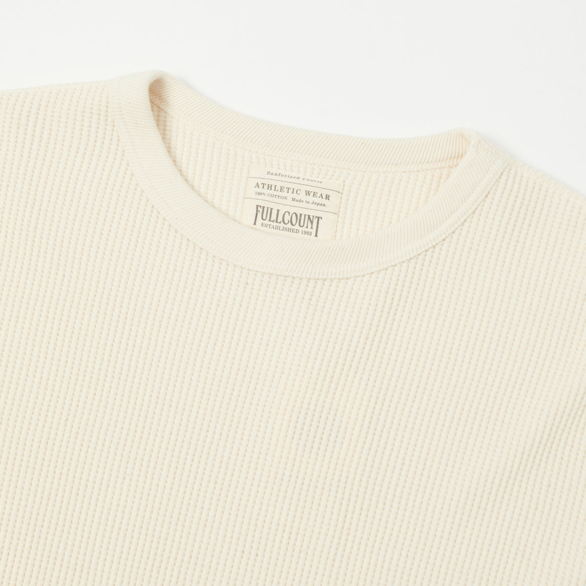 FULLCOUNT 5964 Heavyweight Waffle T-Shirt - Ecru