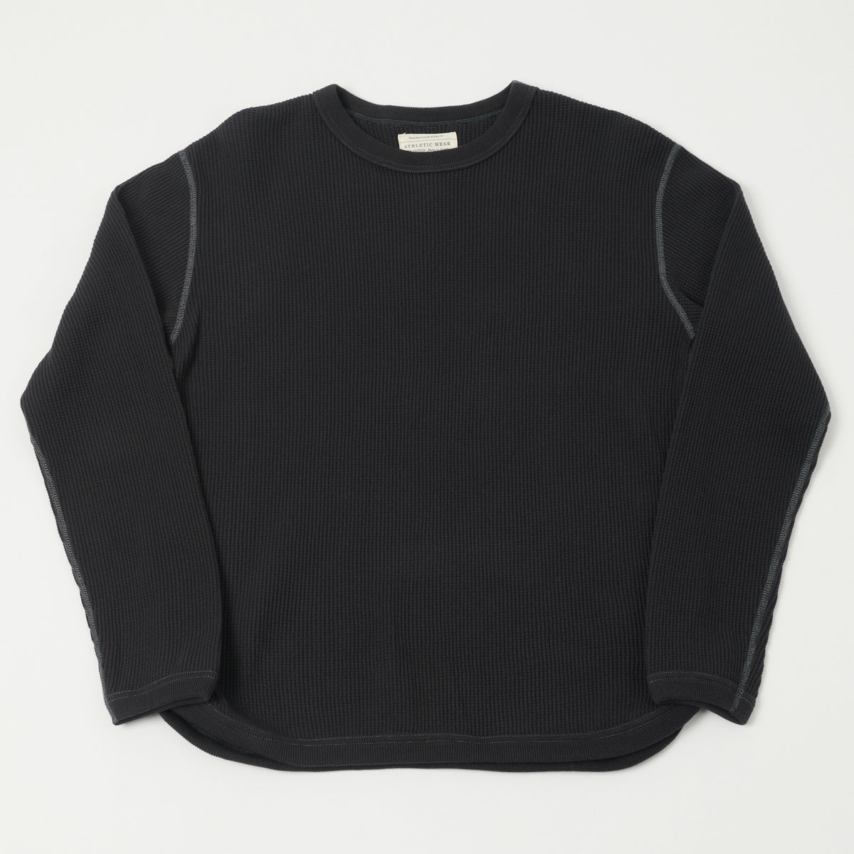 FULLCOUNT 5964 Heavyweight Waffle T-Shirt - Ink Black