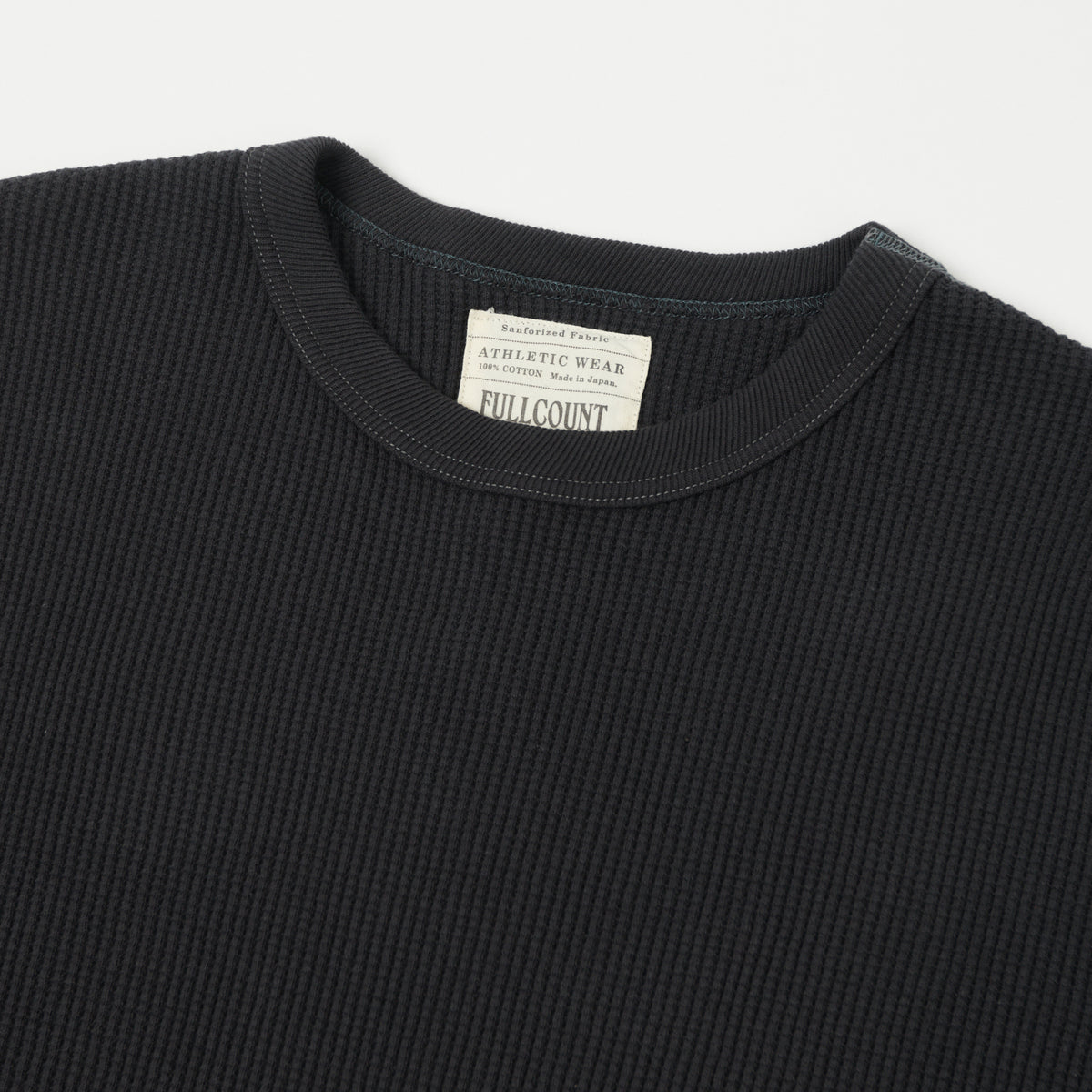 FULLCOUNT 5964 Heavyweight Waffle T-Shirt - Ink Black
