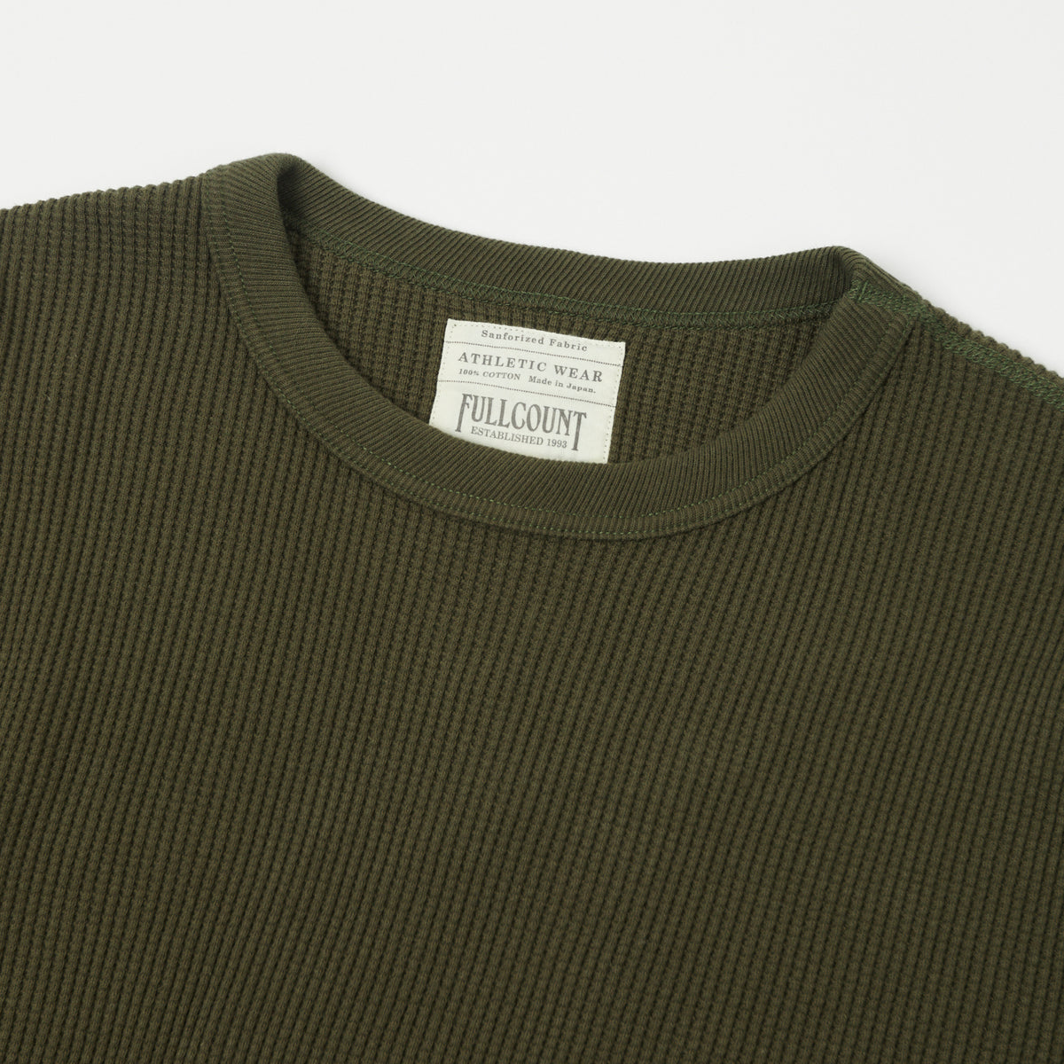 FULLCOUNT 5964 Heavyweight Waffle T-Shirt - Khaki
