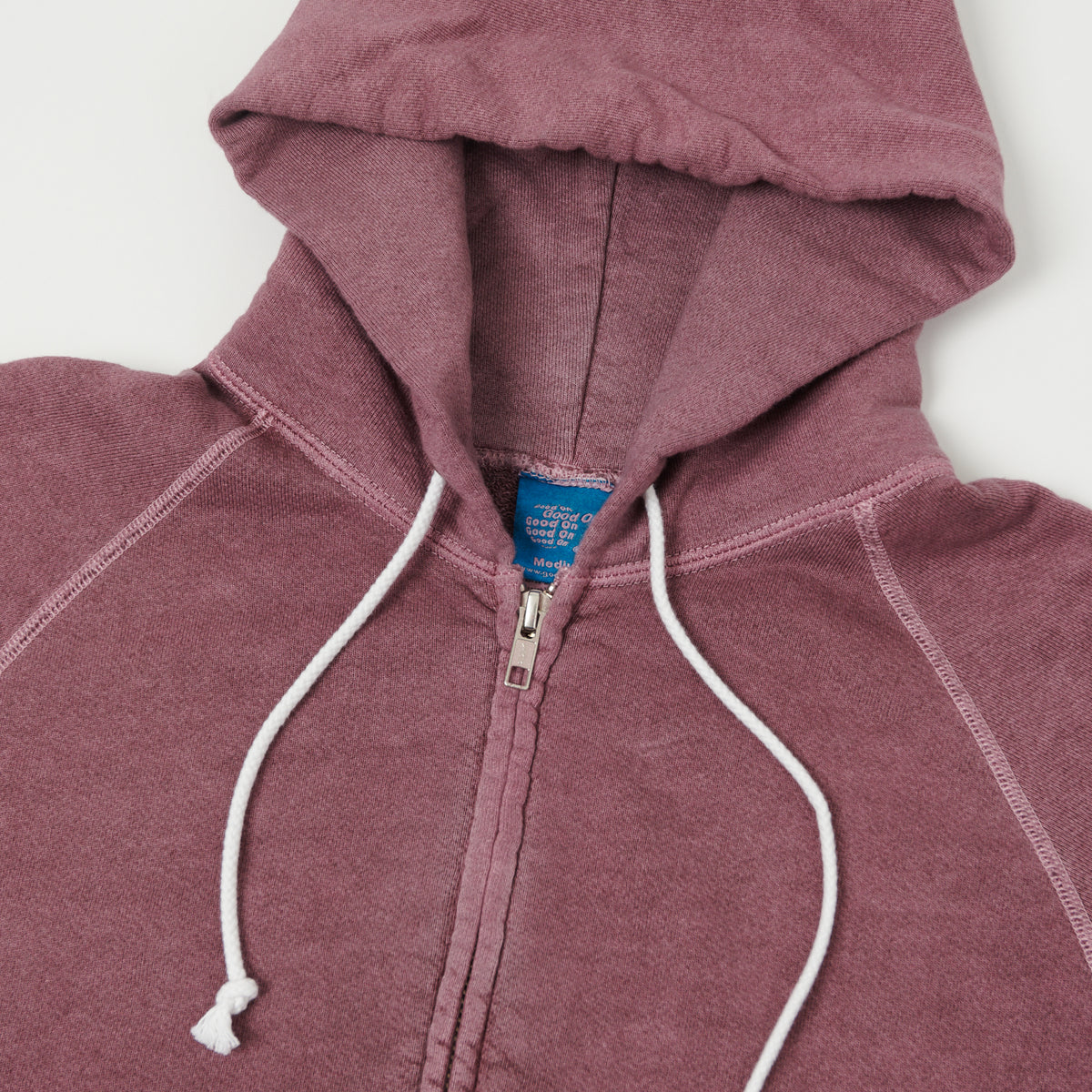 Good On Raglan Sleeve Zip Through Hoodie - Azuki