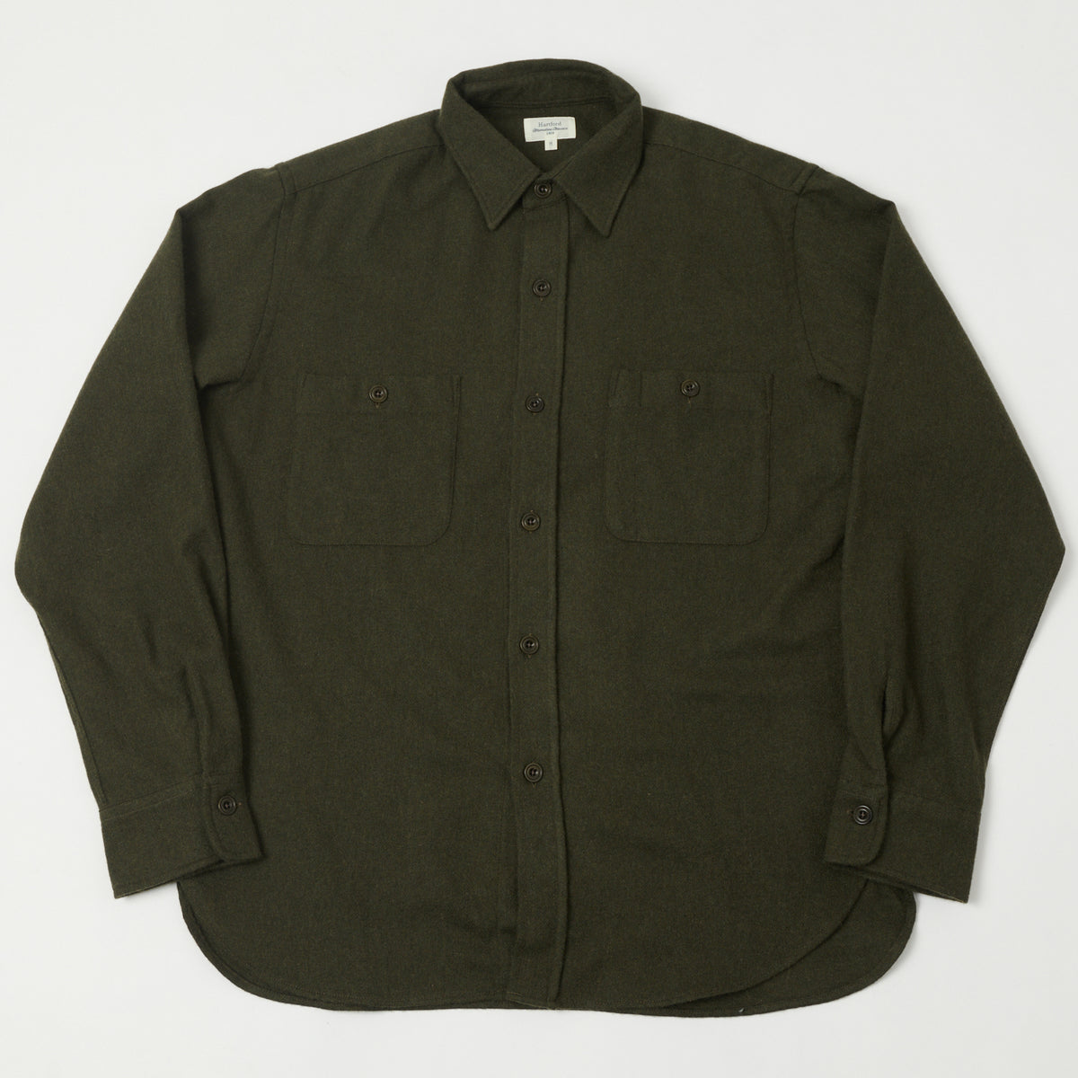 Hartford 'Percey' Wool Shirt - Army