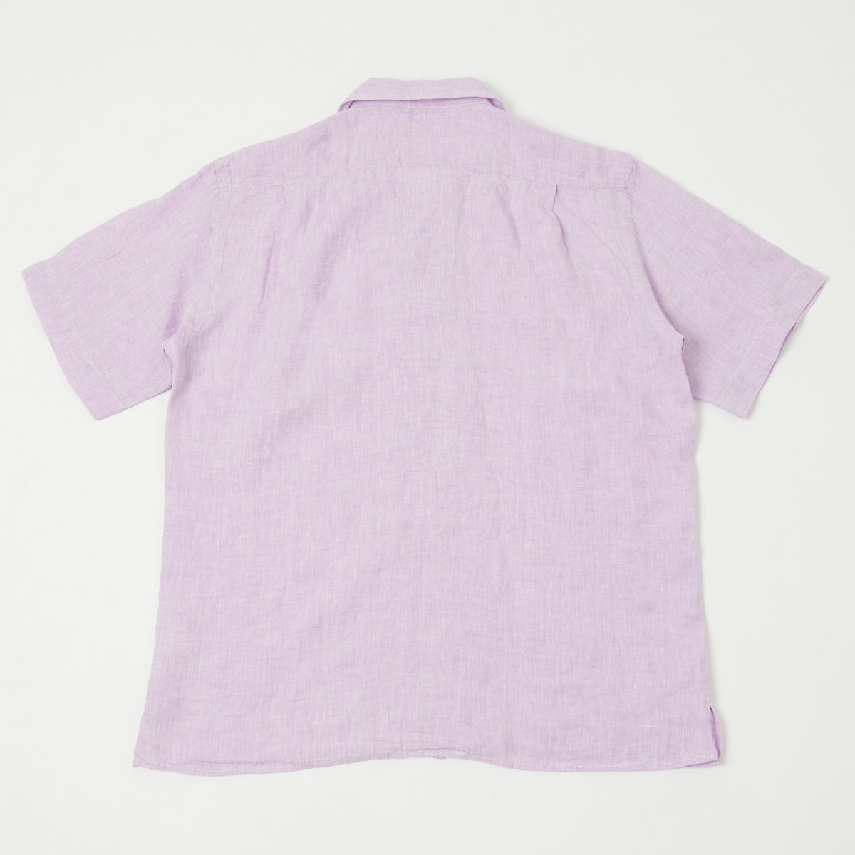 Hartford 'Palm' Camp Collar Linen Shirt - Violet