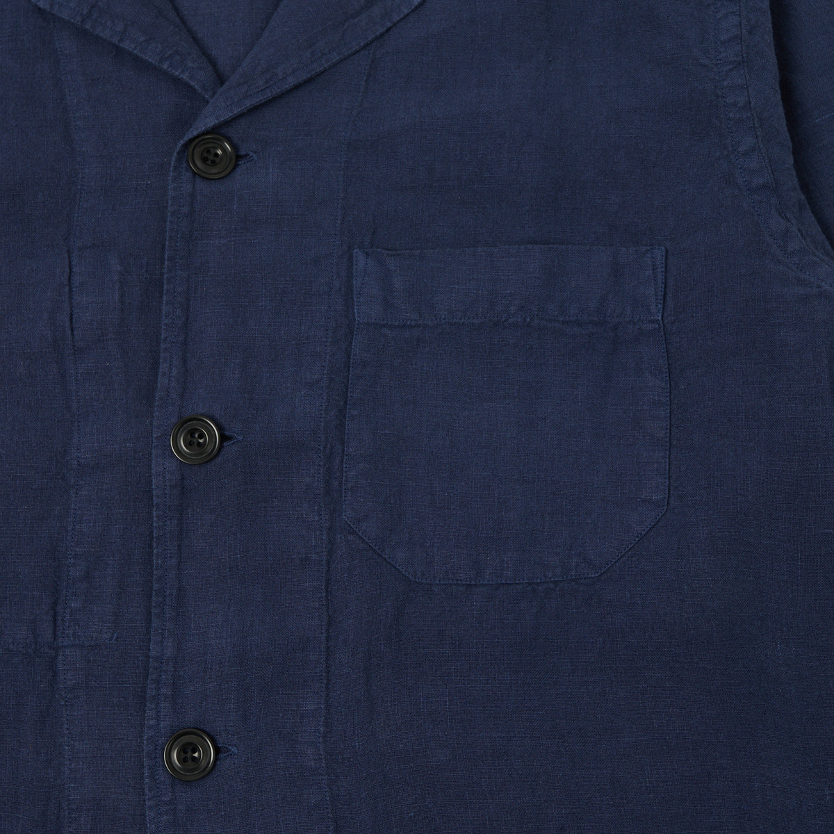Hartford 'Perry Pat' Linen Work Jacket - Indigo