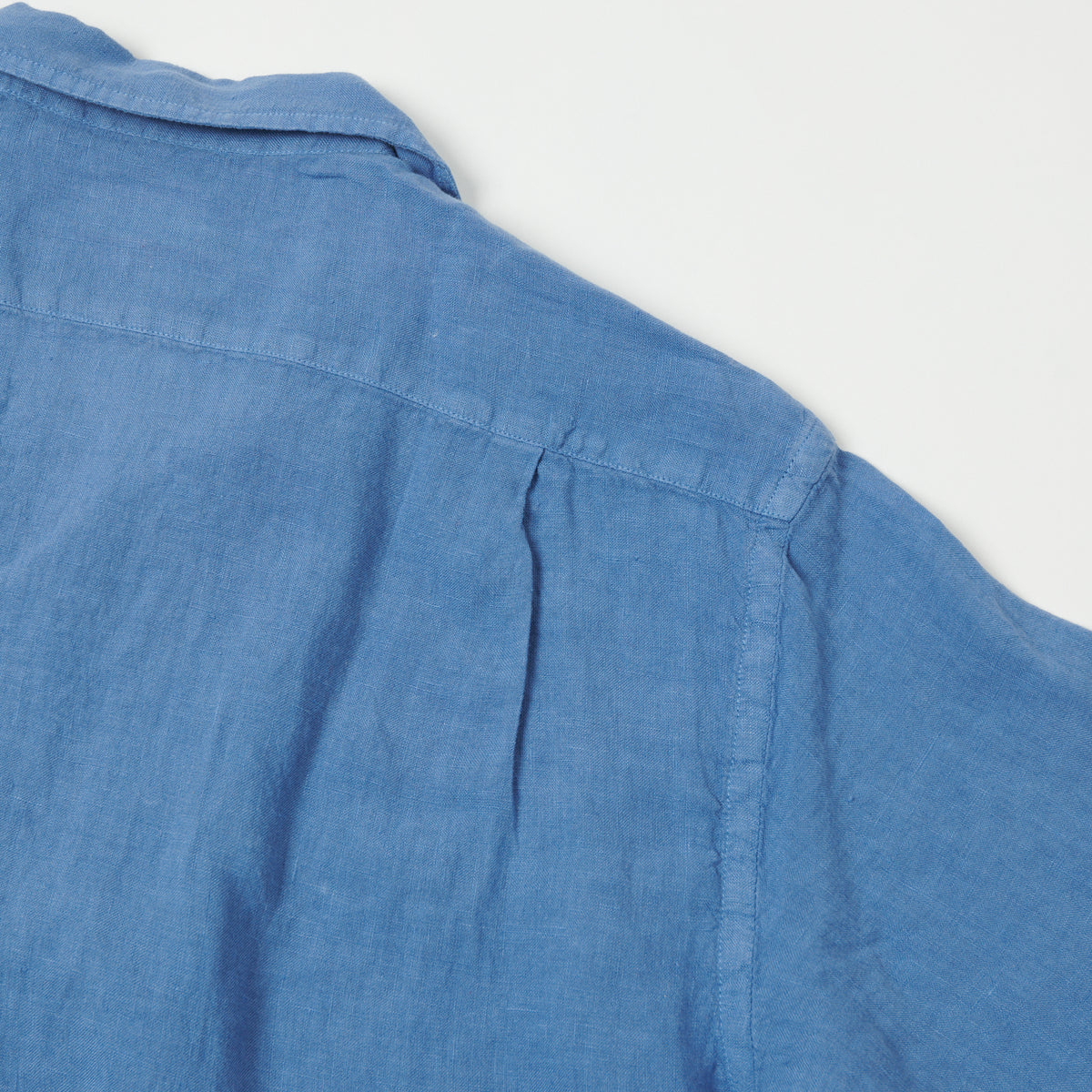 Hartford 'Palm' Camp Collar Linen Shirt - Nautic Blue