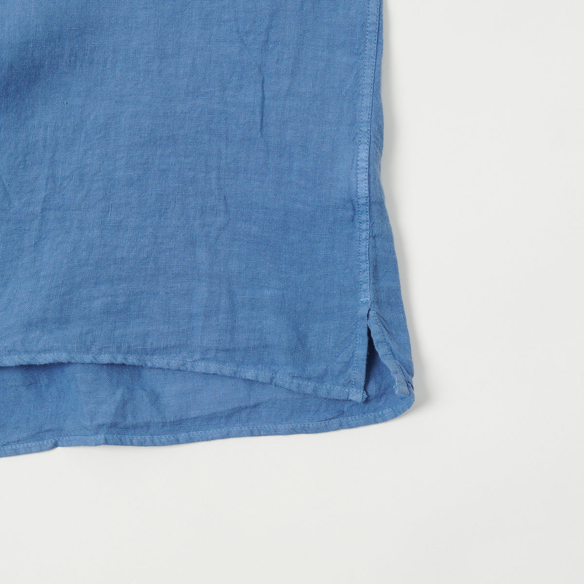 Hartford 'Palm' Camp Collar Linen Shirt - Nautic Blue