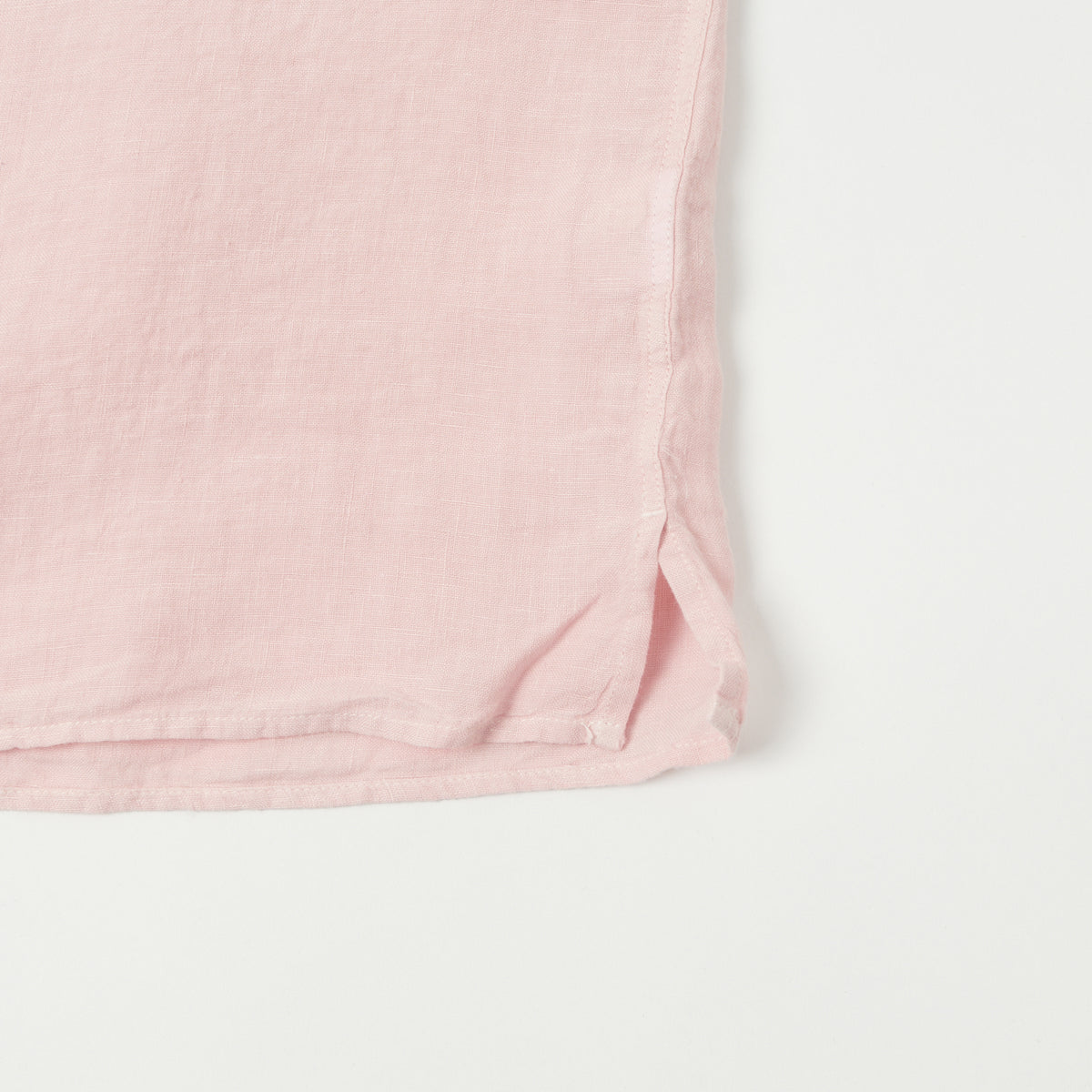 Hartford 'Palm' Camp Collar Linen Shirt - Faded Pink