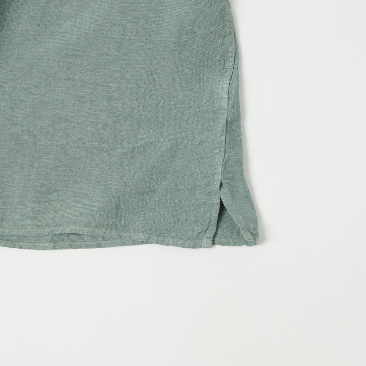 Hartford 'Palm' Camp Collar Linen Shirt - Cactus