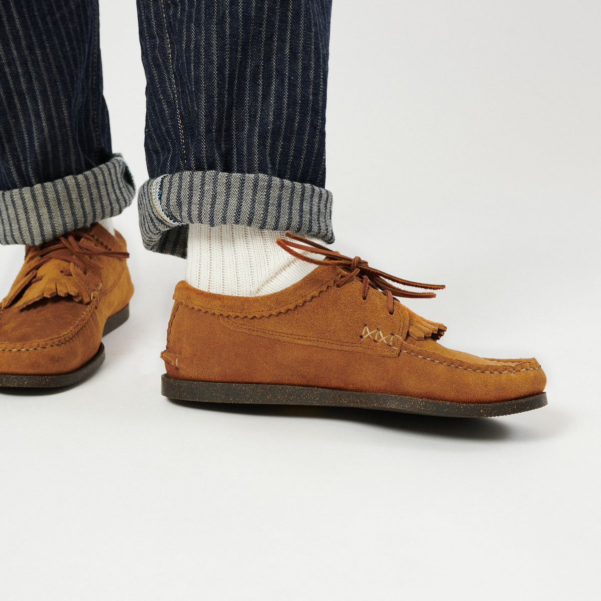 Yuketen Blucher w/ Kiltie Camp Sole Shoe - FO G Brown