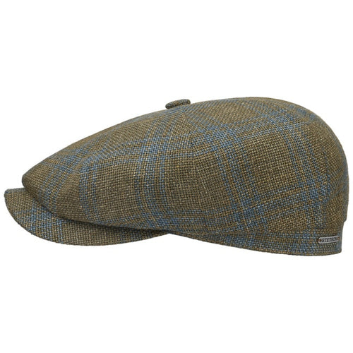 Stetson Hatteras Linen/Viscose Flat Cap - Khaki