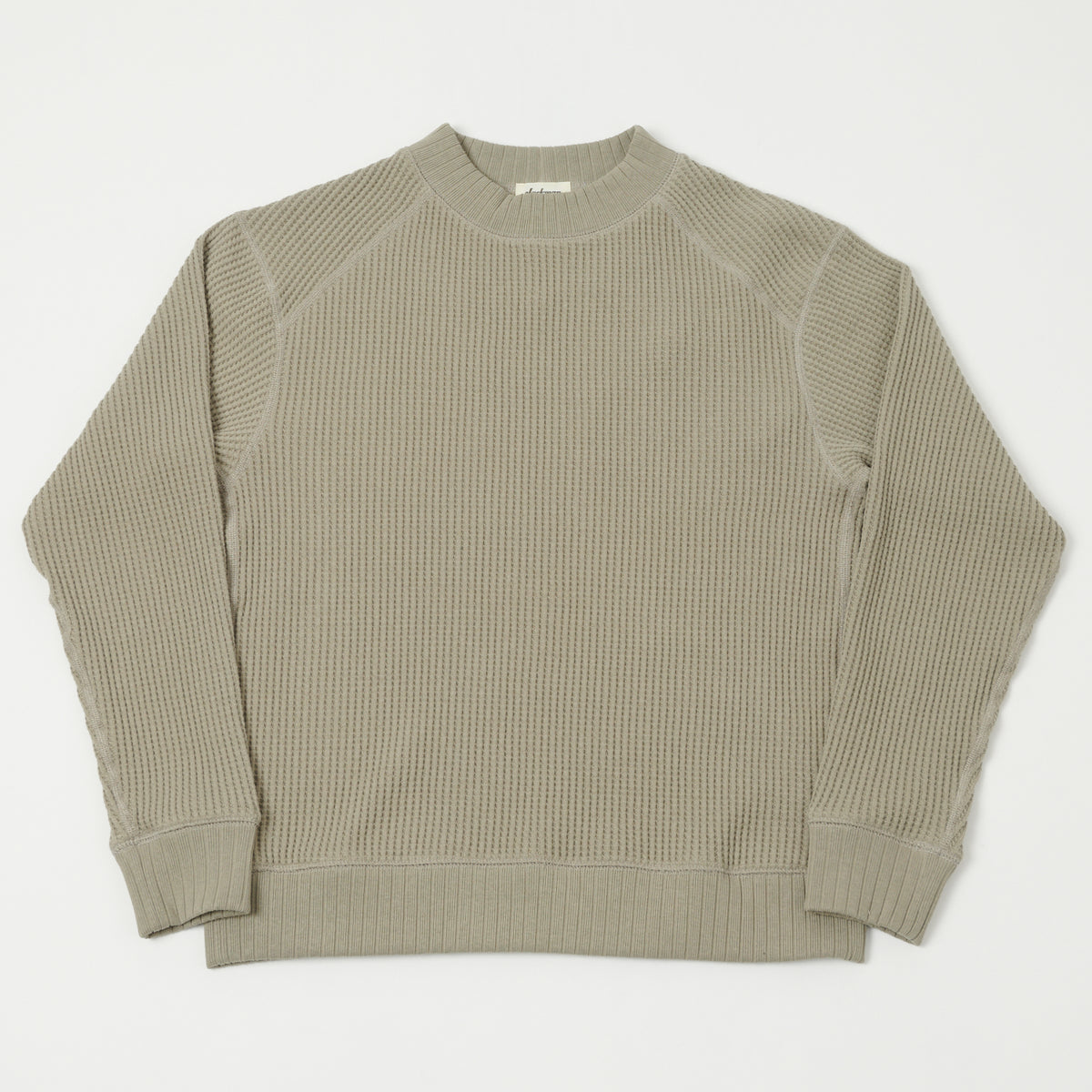 Jackman Midneck Waffle Sweatshirt - Shadow Khaki