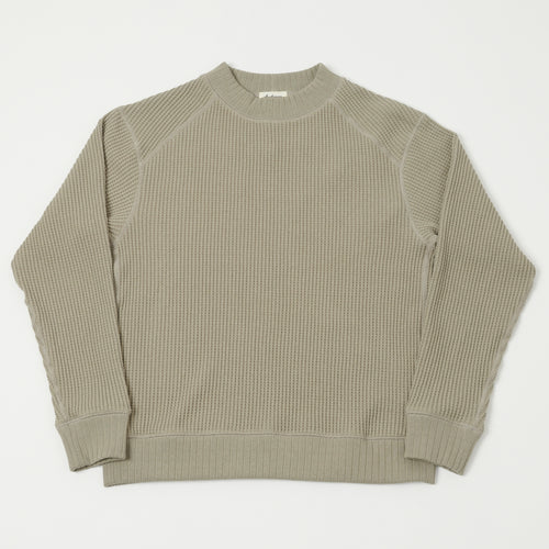 Jackman Midneck Waffle Sweatshirt - Shadow Khaki