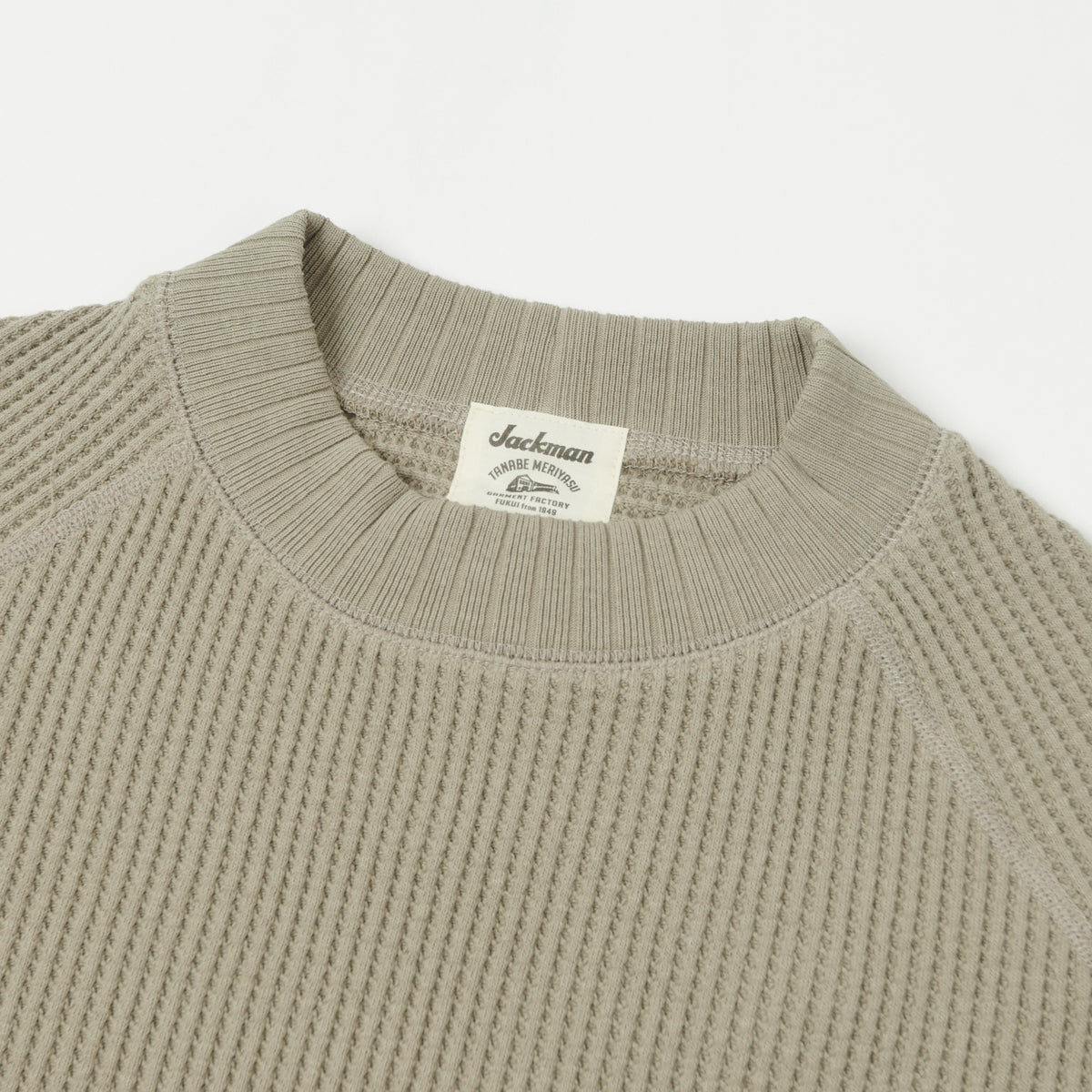Jackman Midneck Waffle Sweatshirt - Shadow Khaki
