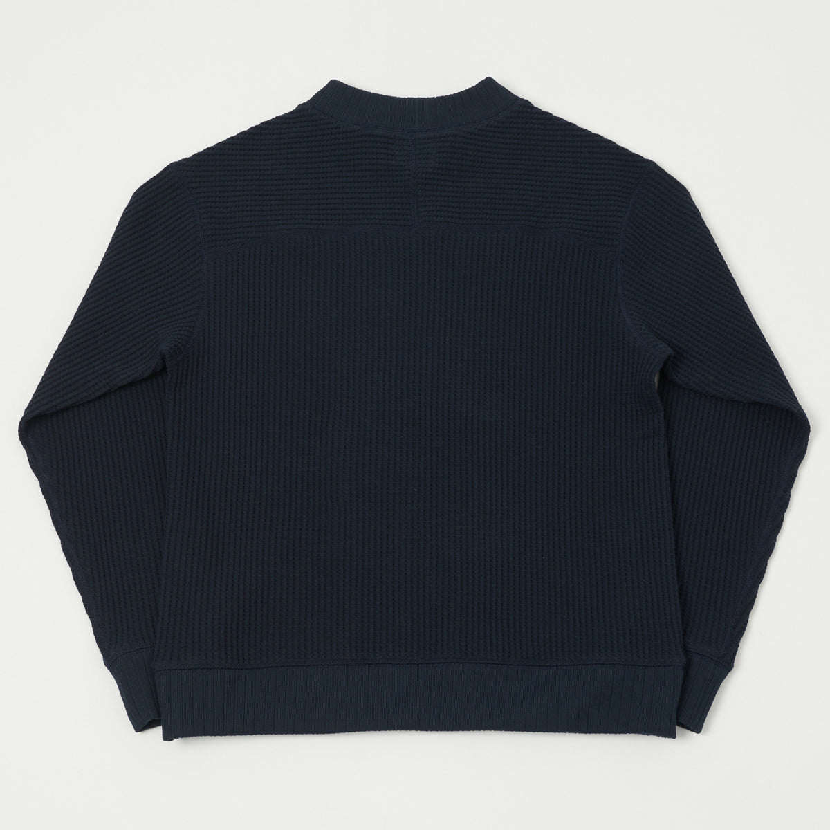 Jackman Midneck Waffle Sweatshirt - Dark Navy