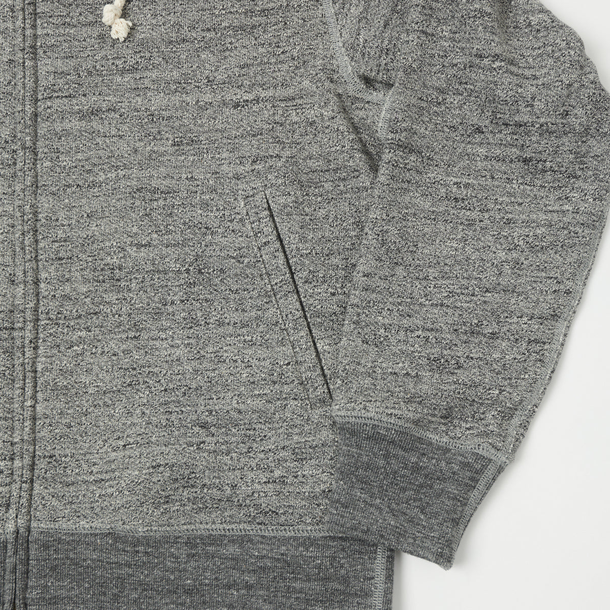 Jackman GG Zip Trough Sweat Parka - Charcoal