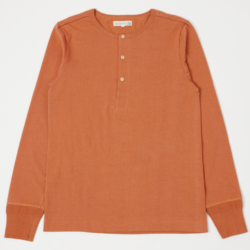 Merz b. Schwanen 'The Originals' 206 Long Sleeve Henley - Sunset