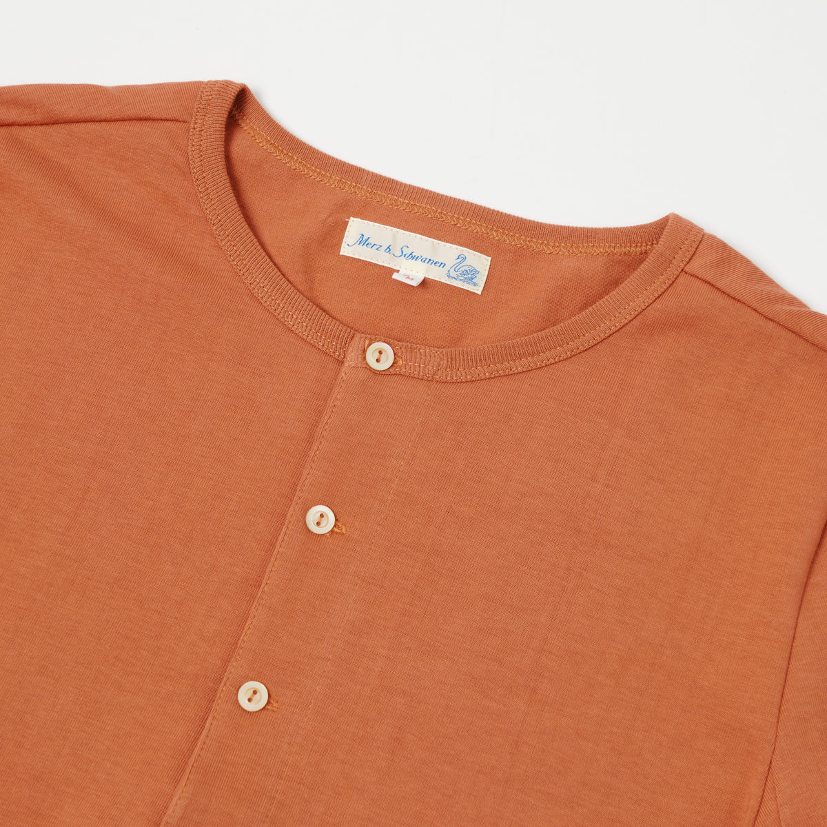 Merz b. Schwanen 'The Originals' 206 Long Sleeve Henley - Sunset