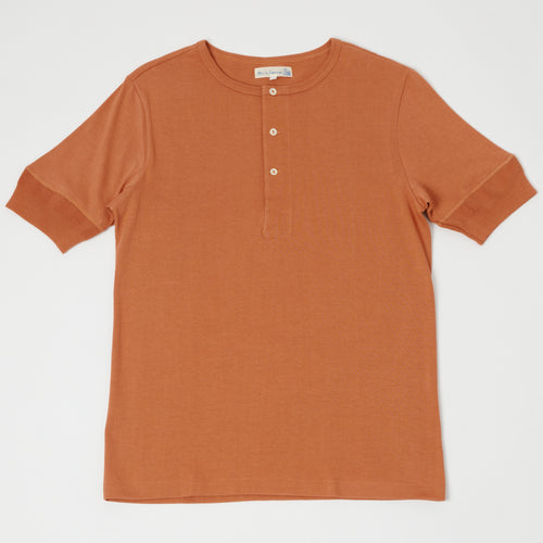 Merz b. Schwanen 'The Originals' 207 Short Sleeve Henley - Sunset
