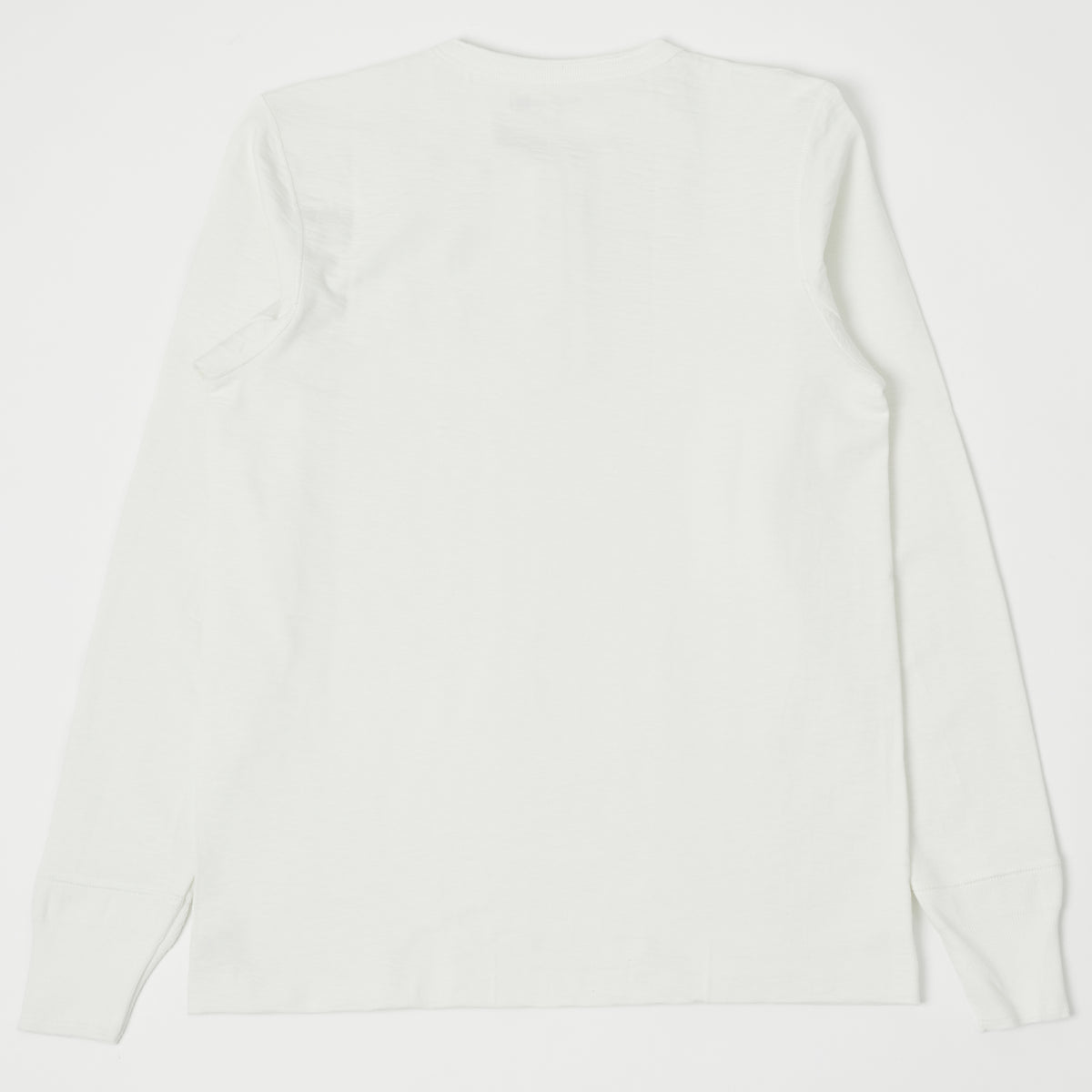 Merz b. Schwanen 'The Originals' 2S04 Heavyweight Long Sleeve Henley - White