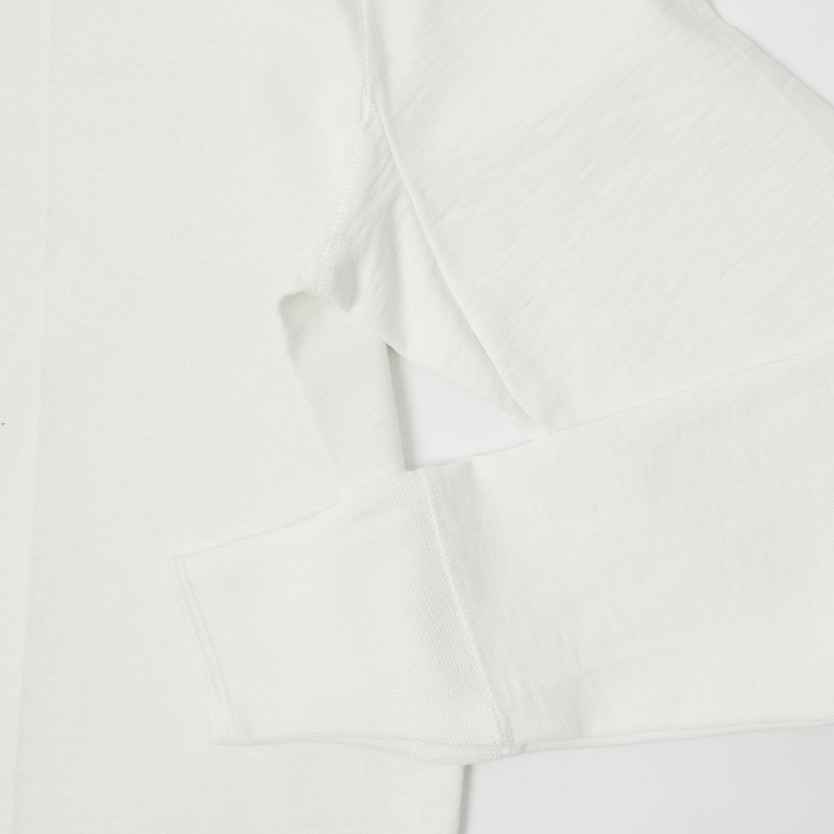 Merz b. Schwanen 'The Originals' 2S04 Heavyweight Long Sleeve Henley - White