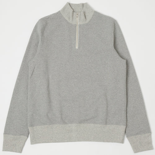 Merz b. Schwanen 'The Originals' 343Z Half Zip Sweatshirt - Grey Melange