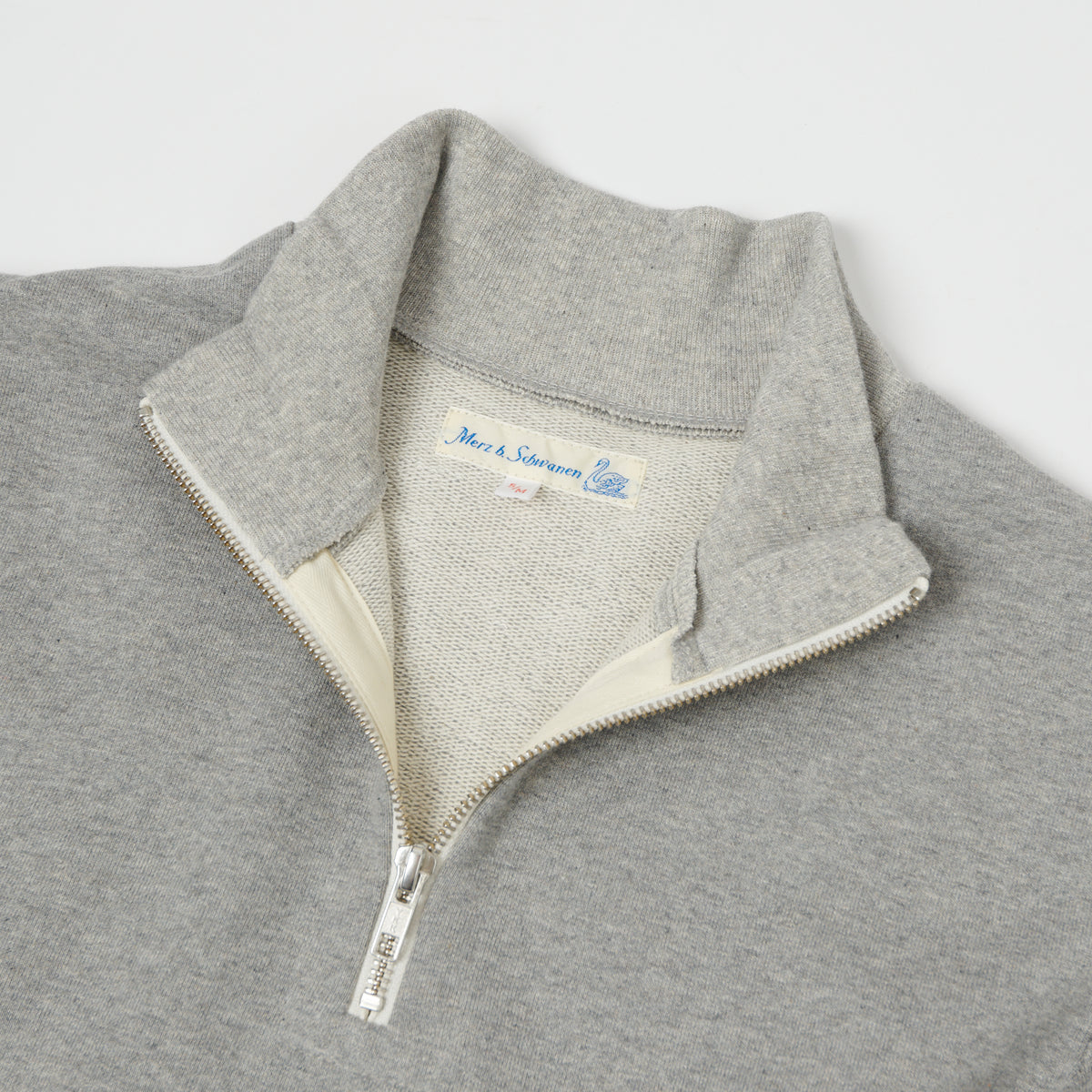 Merz b. Schwanen 'The Originals' 343Z Half Zip Sweatshirt - Grey Melange