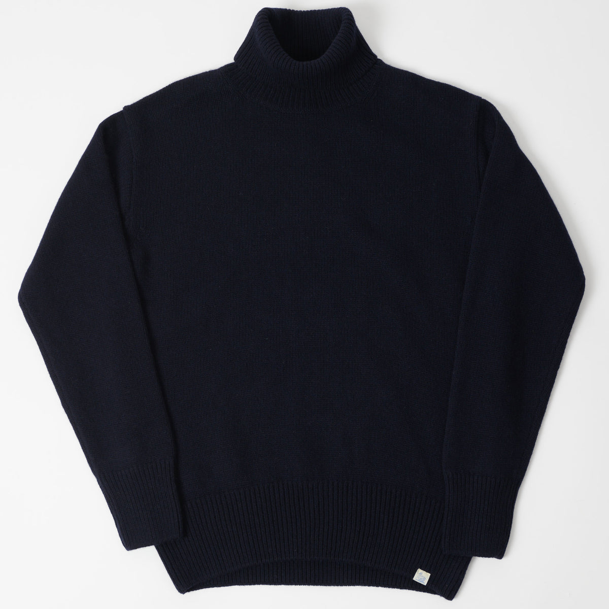 Merz b. Schwanen Wool Cashmere Knit Turtleneck - Dark Navy