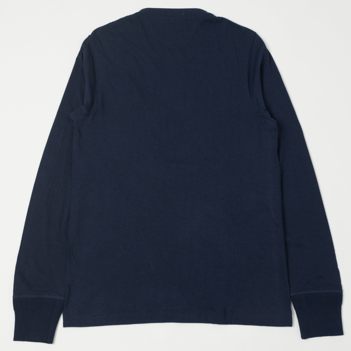Merz b. Schwanen 'The Originals' 102 Lightweight Long Sleeve Henley - Ink Blue
