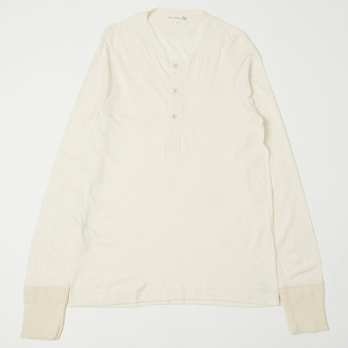 Merz b. Schwanen 'The Originals' 102 Lightweight Long Sleeve Henley - Nature