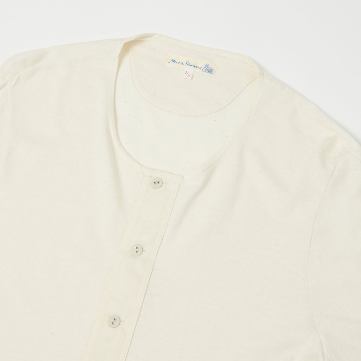 Merz b. Schwanen 'The Originals' 102 Lightweight Long Sleeve Henley - Nature