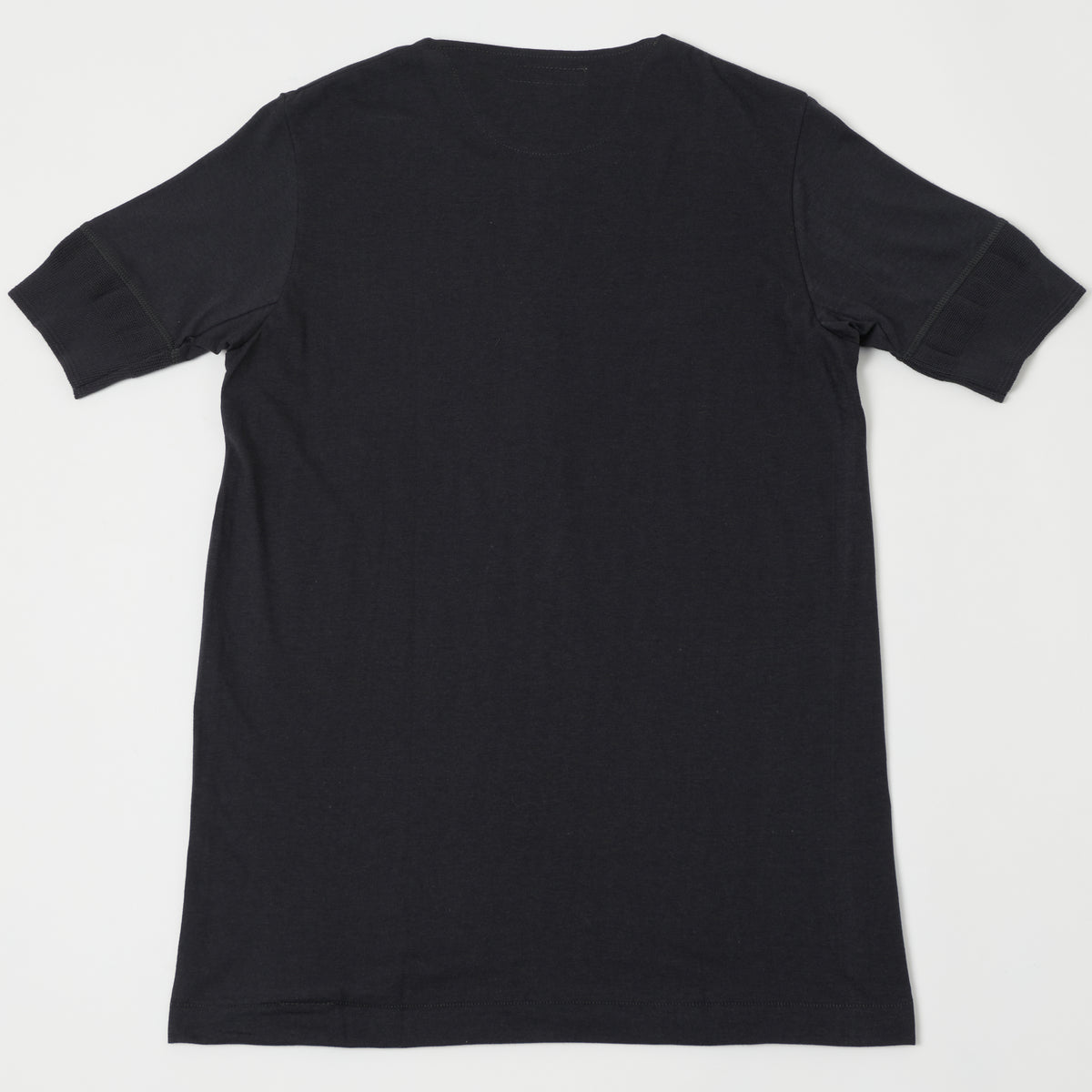 Merz b. Schwanen 'The Originals' 103 Lightweight Short Sleeve Henley - Charcoal