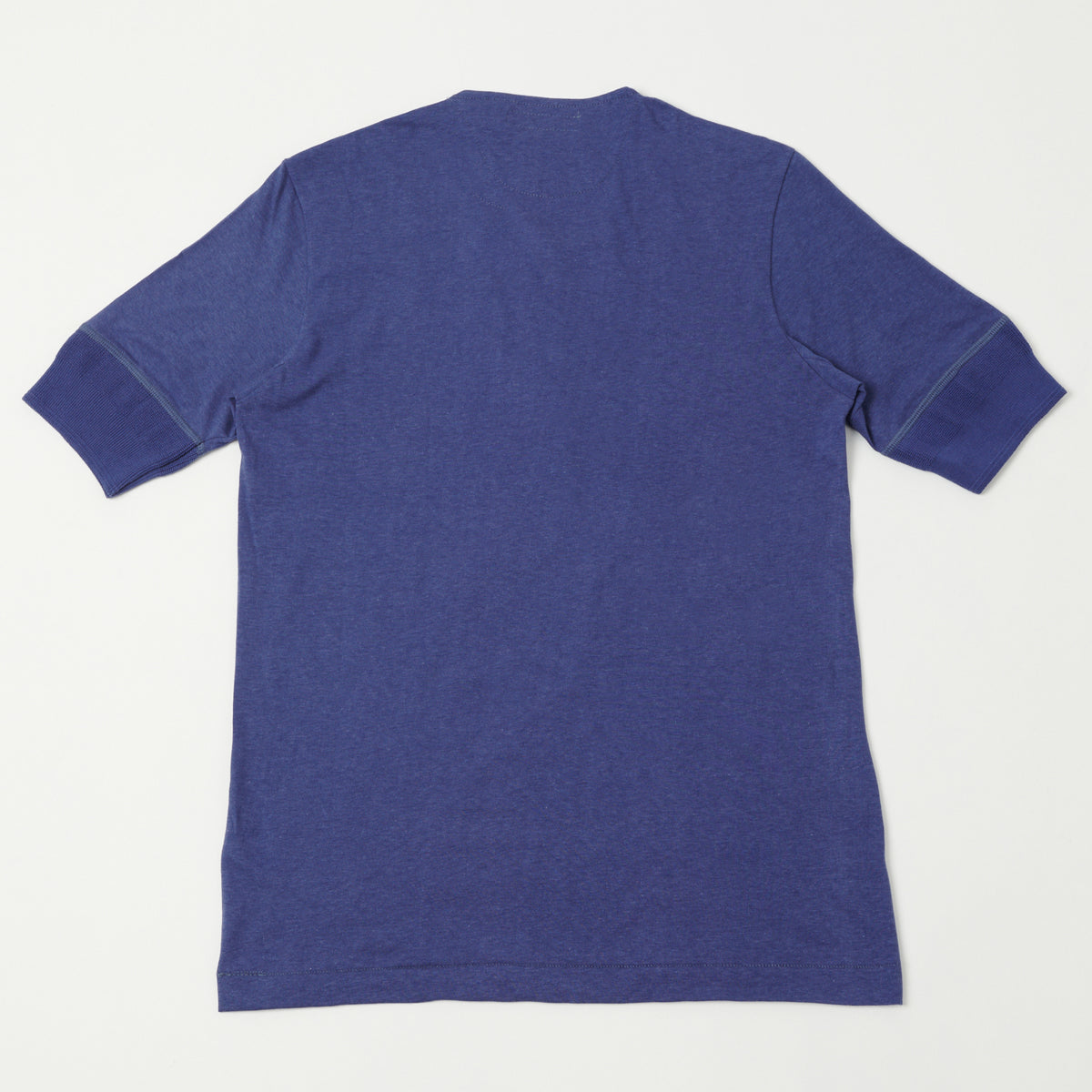 Merz b. Schwanen 'The Originals' 103 Lightweight Short Sleeve Henley - Pacific