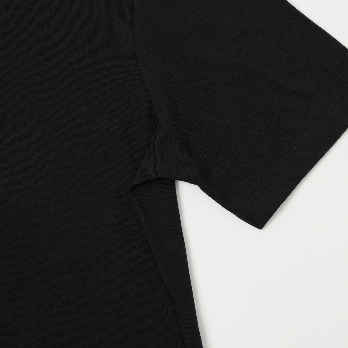 Merz b. Schwanen 'The Originals' 1940s Relaxed Lightweight T-Shirt - Deep Black